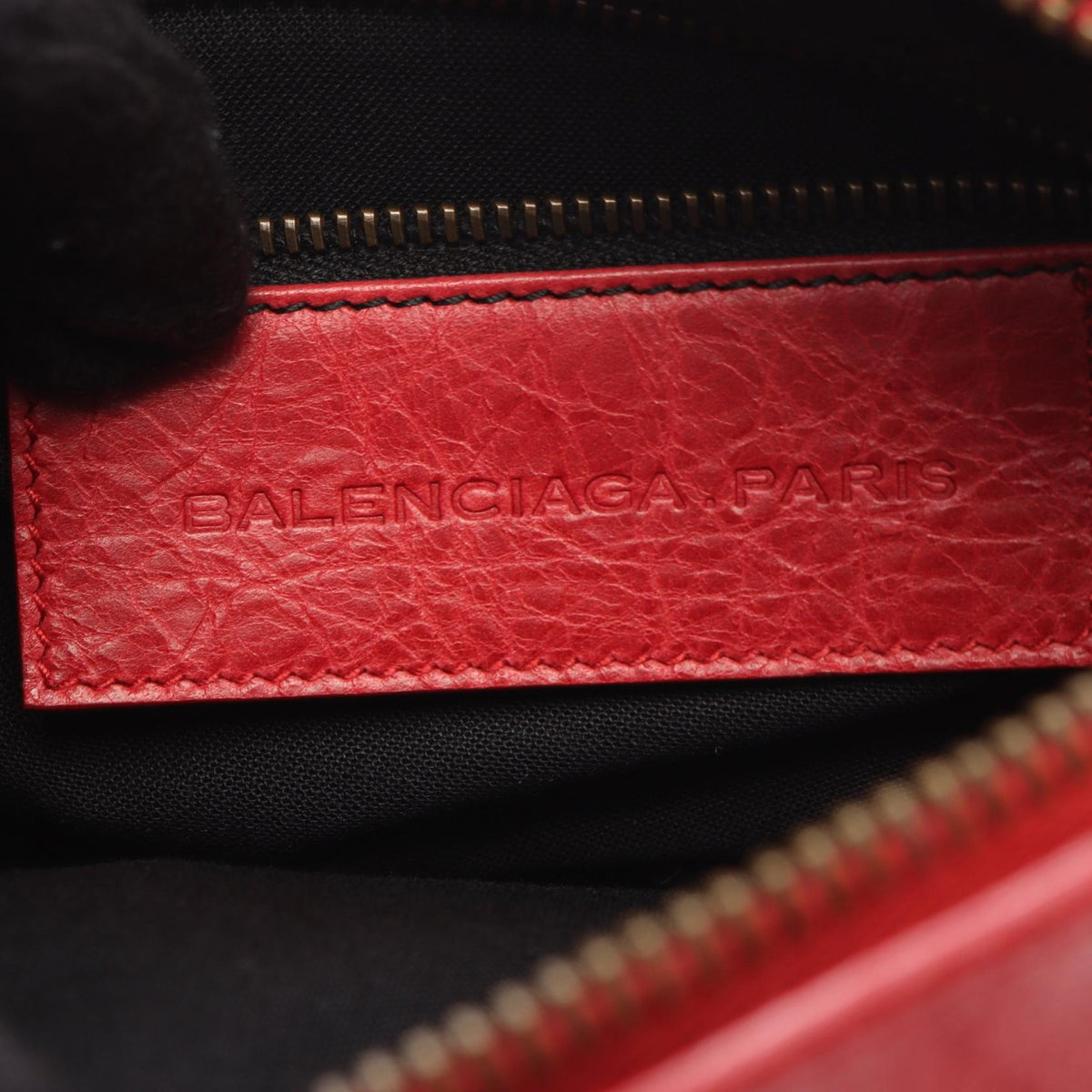 Preloved BALENCIAGA The Hip Handbag Red leather 2101220183912