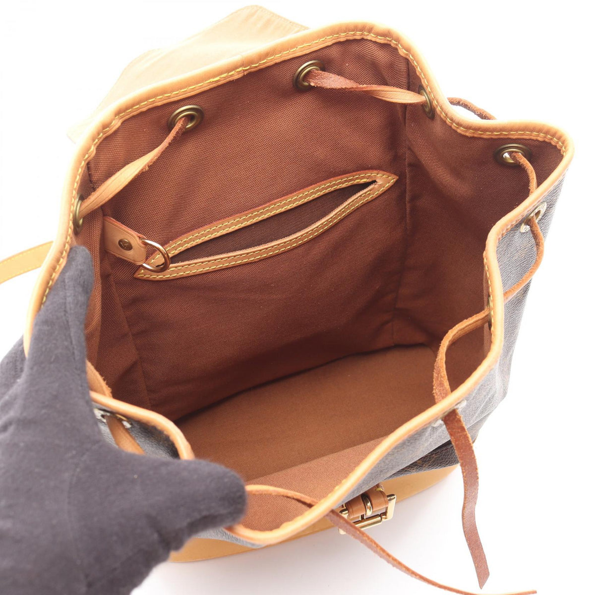 Preloved LOUIS VUITTON MontsourisMM Monogram Brown Rucksack Backpack M51136 2101219372068