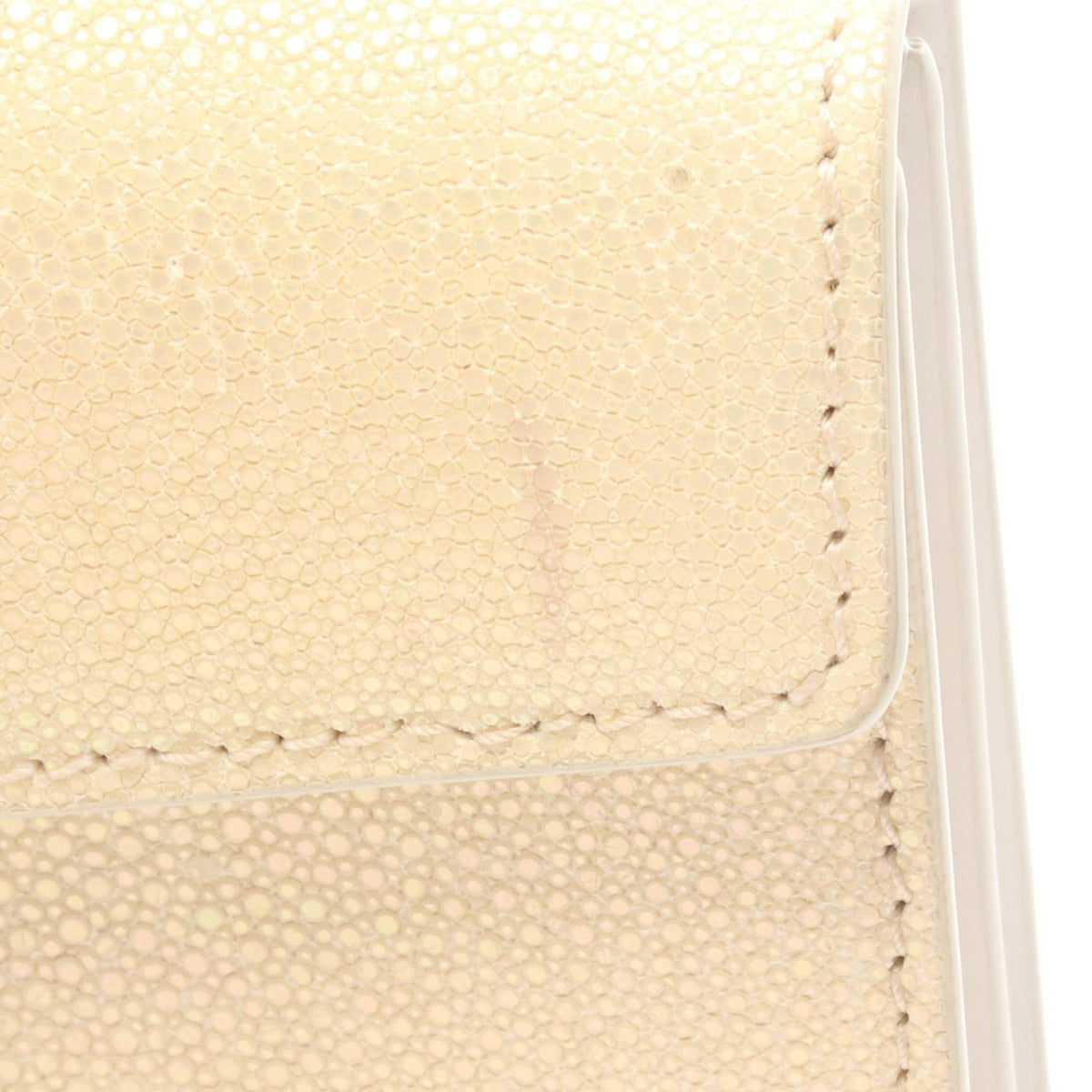 Preloved BVLGARI Serpenti Forever Shoulder Bag Beige/White leather×Garousa 2101219357997