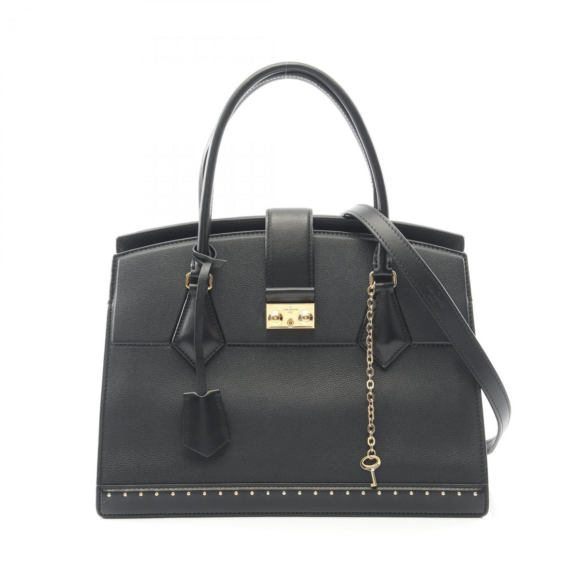 Preloved LOUIS VUITTON Cool Marly MM Black Black Handbag M51651 2101219343945