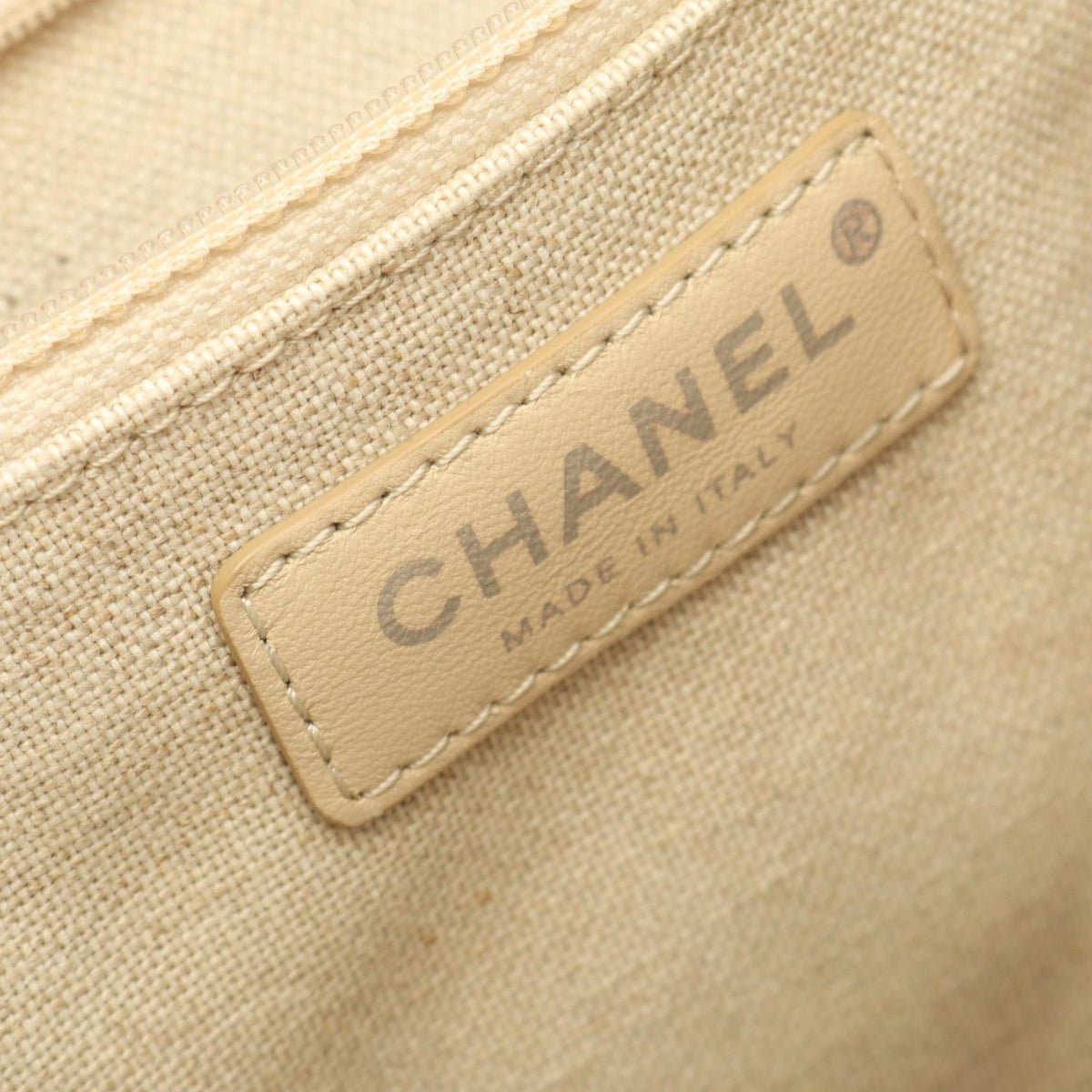 Preloved CHANEL Beige/Brown COCO Mark canvas×leather 2101219297378