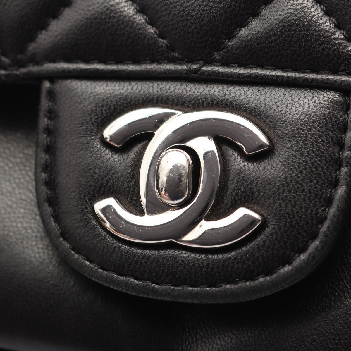 Preloved CHANEL Black Matelasse Lambskin (sheep leather) 2104102552165