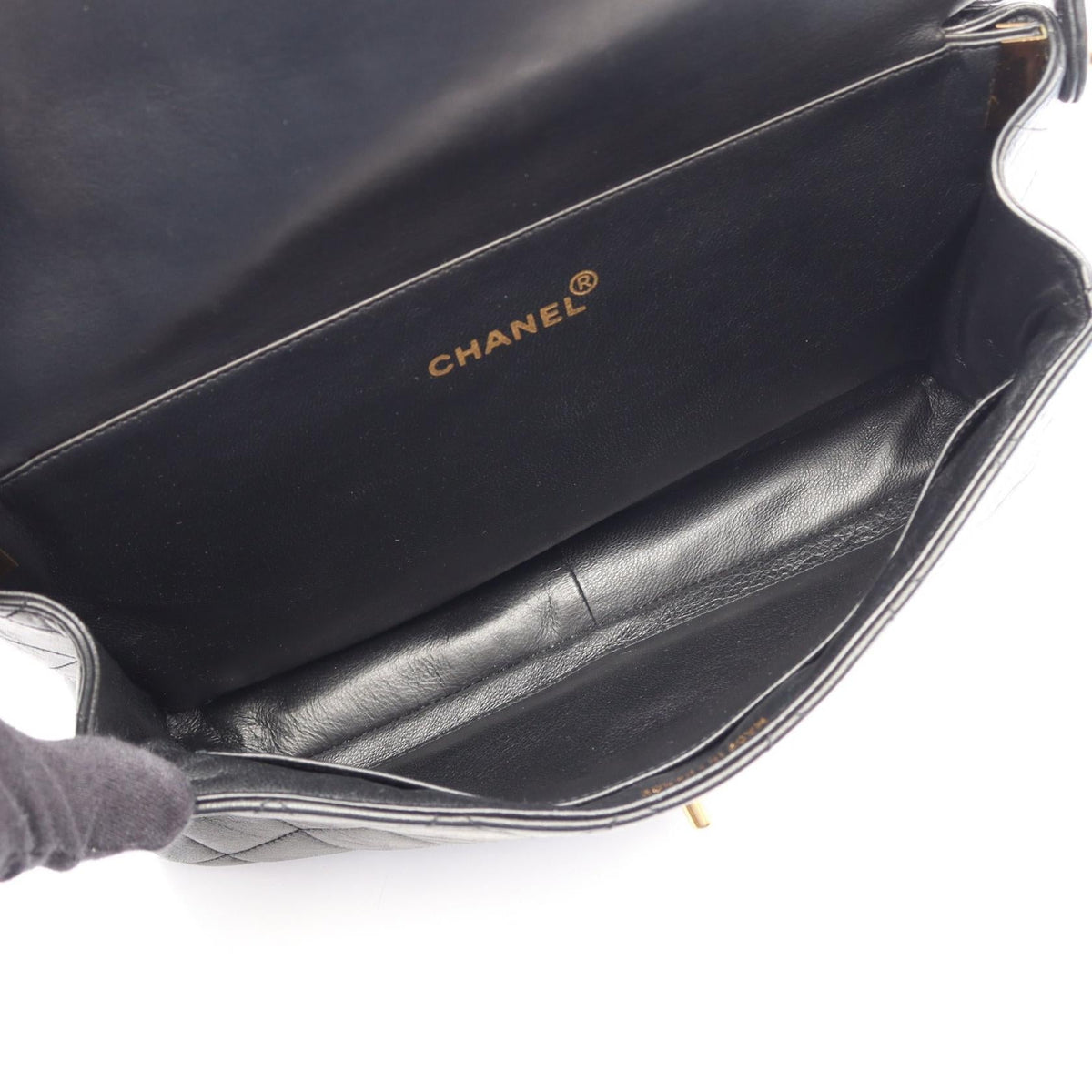 Preloved CHANEL Black Matelasse W Face Lambskin (sheep leather) 2101220182885
