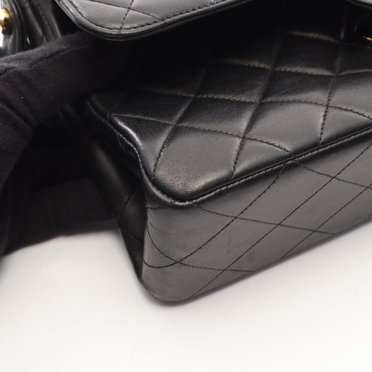 Preloved CHANEL Black Matelasse W Face Lambskin (sheep leather) 2101220182885