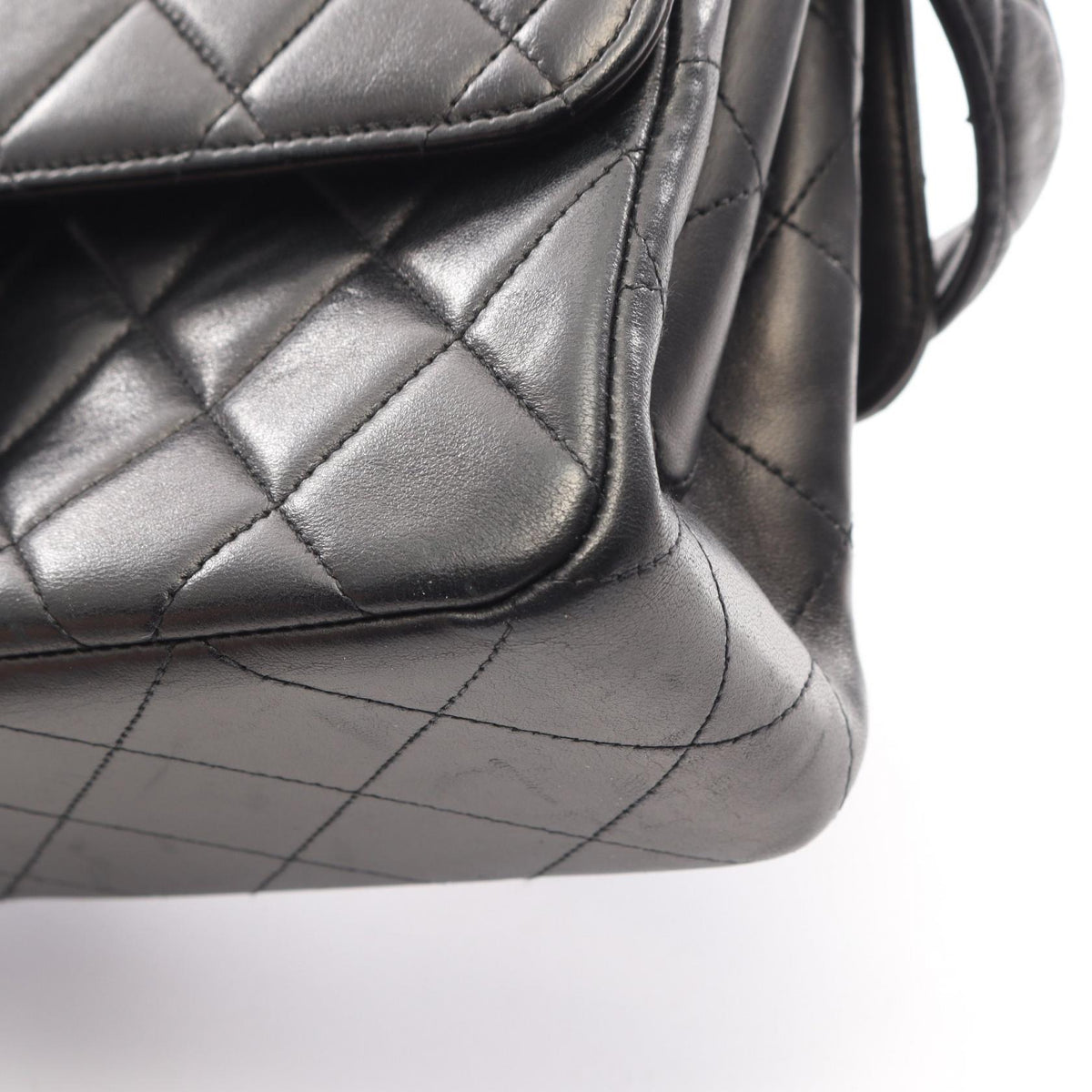 Preloved CHANEL Black Matelasse W Face Lambskin (sheep leather) 2101220182885