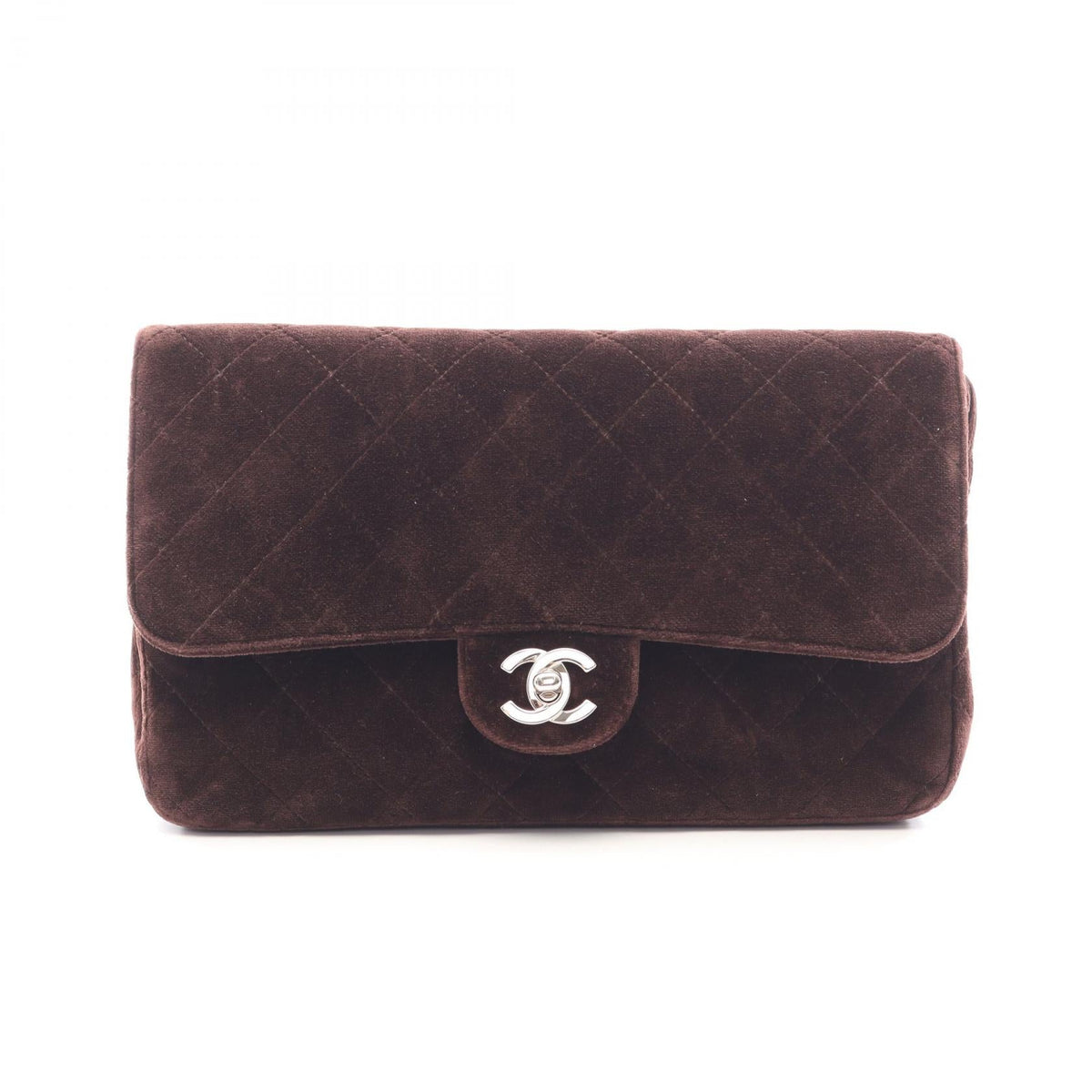 Preloved CHANEL Brown Matelasse Chain Fabric 2101220204228