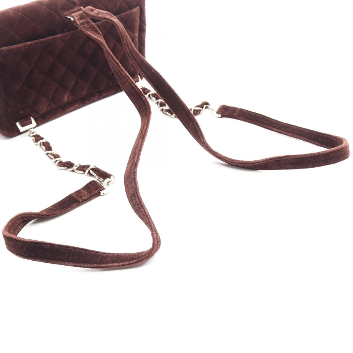 Preloved CHANEL Brown Matelasse Chain Fabric 2101220204228