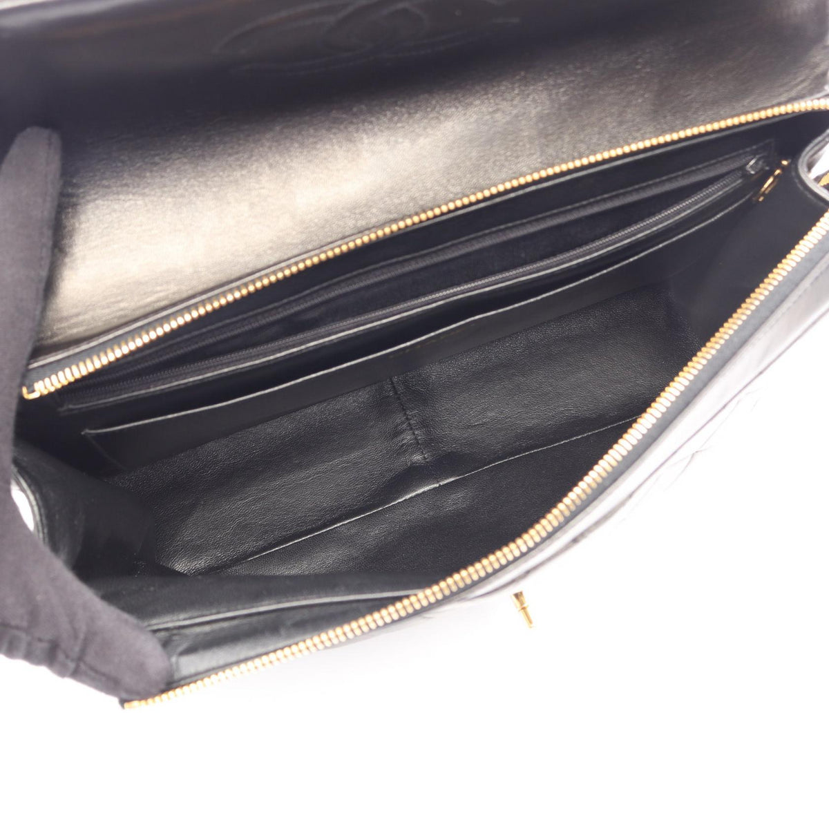 Preloved CHANEL Black Matelasse Chain Lambskin (sheep leather) 2101220182878