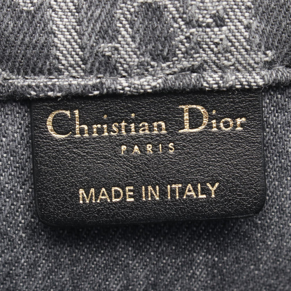 Preloved Christian Dior BOOK TOTE Medium Tote Bag Gray/Black canvas M1296ZEYC 2106800650723