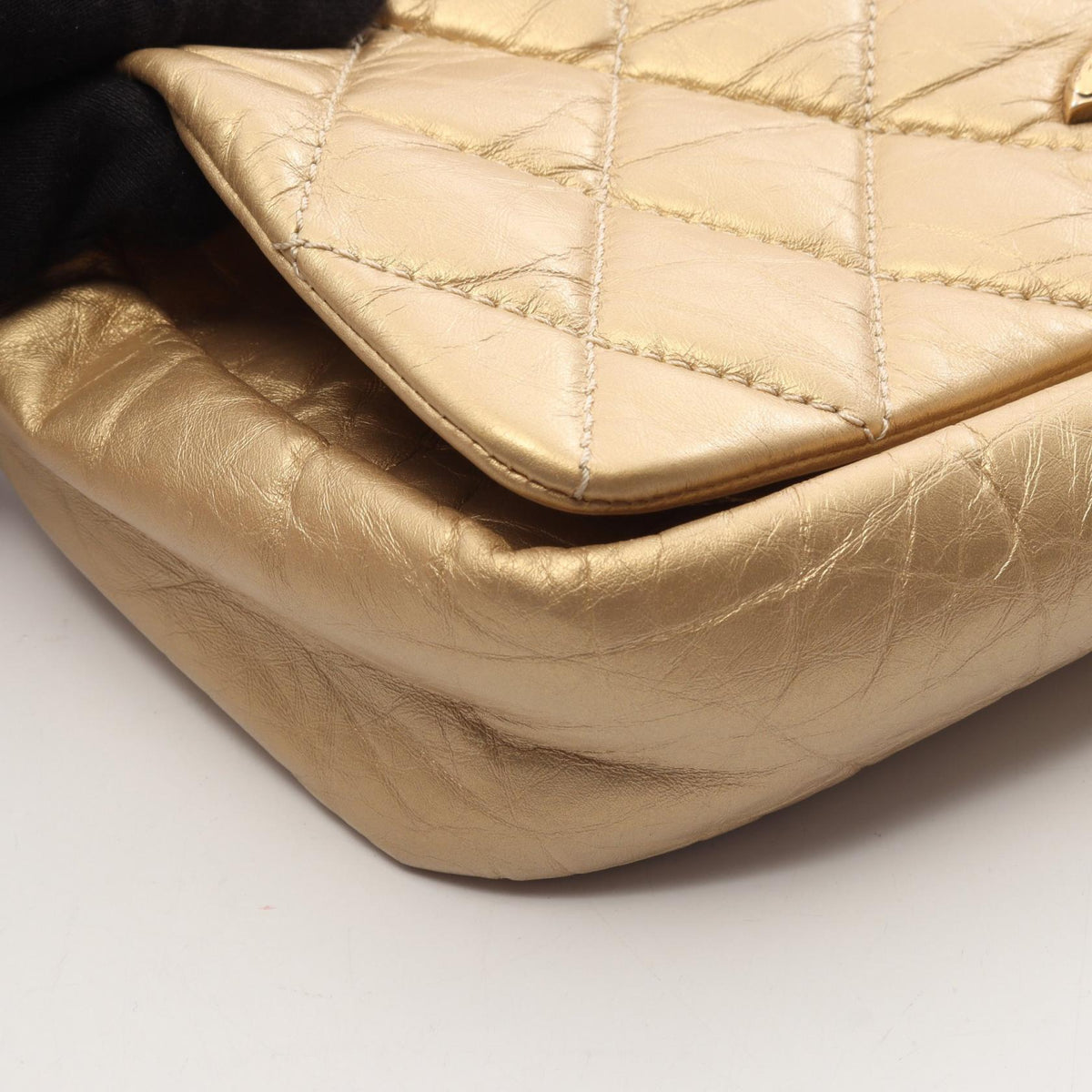 Preloved CHANEL Gold Matelasse 2WAY Antique Gold Hardware Lambskin (sheep leather) 2101220265274