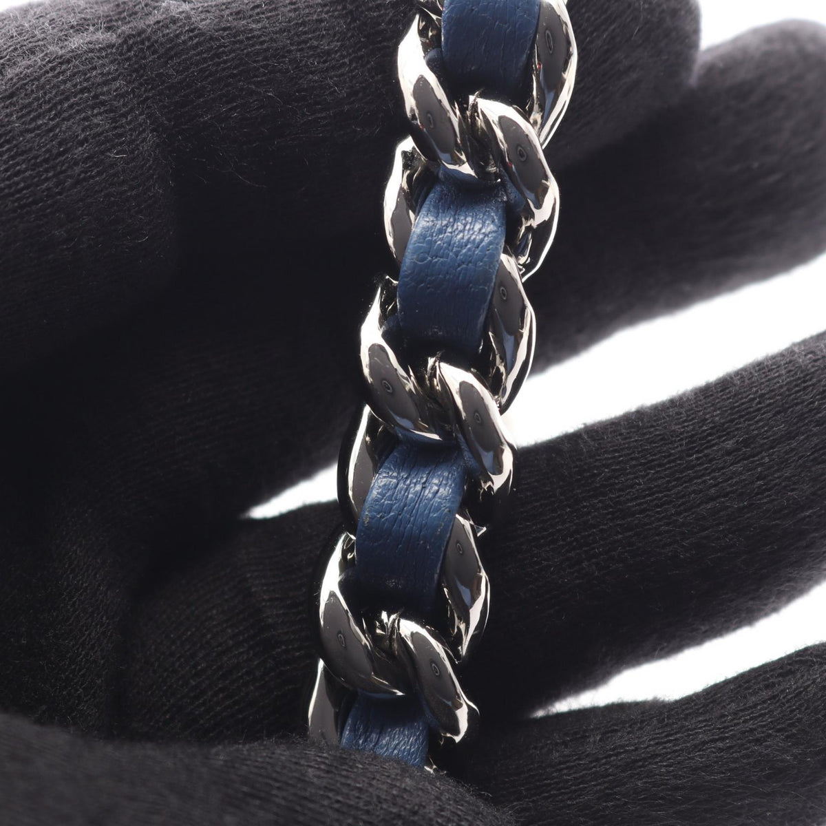 Preloved CHANEL Blue Luxury Line Matelasse Chain Around leather A49889 2101220205232