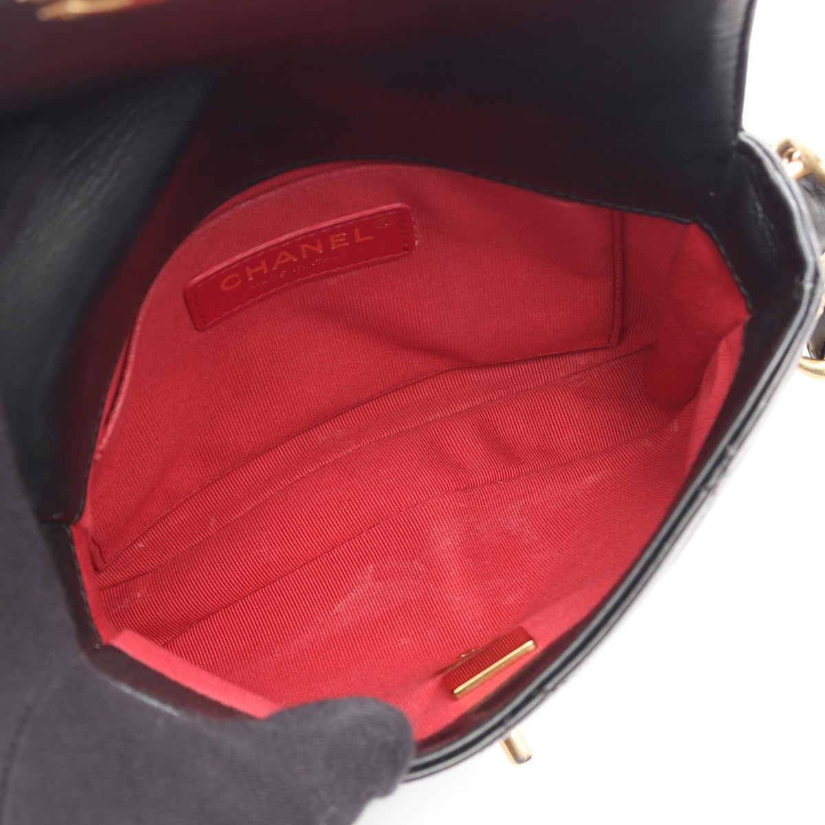 Preloved CHANEL Black Matelasse Small Flap Lambskin (sheep leather) AS2831 2101220188474
