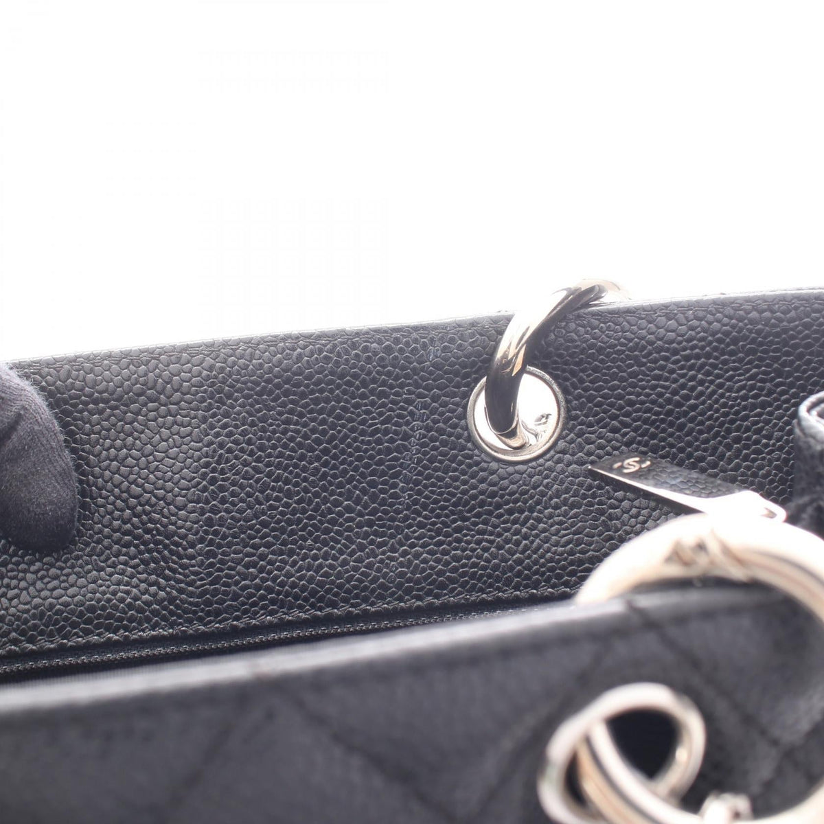 Preloved CHANEL Black Matelasse Grand Shopping GST Calfskin (cowhide) 2101220221546