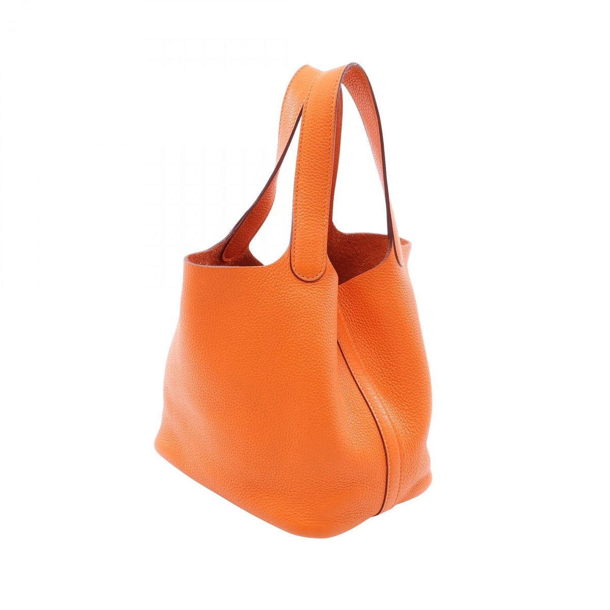 Preloved HERMES PicotinPM HandbagOrange Orange Orange Taurillon Clemence leather 2120300064620