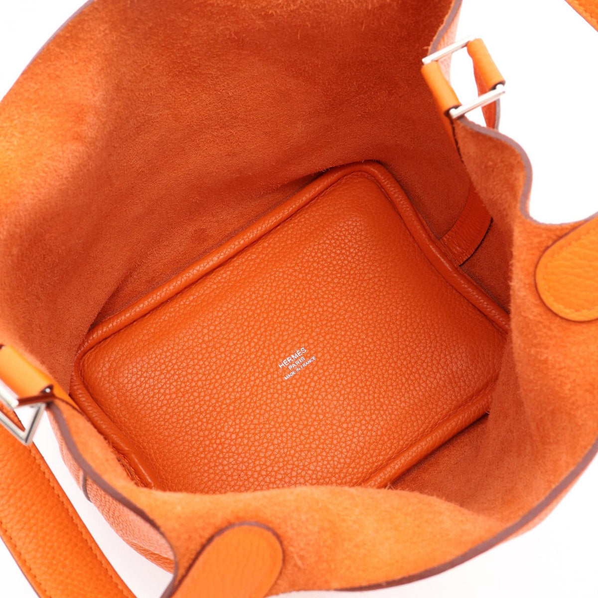 Preloved HERMES PicotinPM HandbagOrange Orange Orange Taurillon Clemence leather 2120300064620