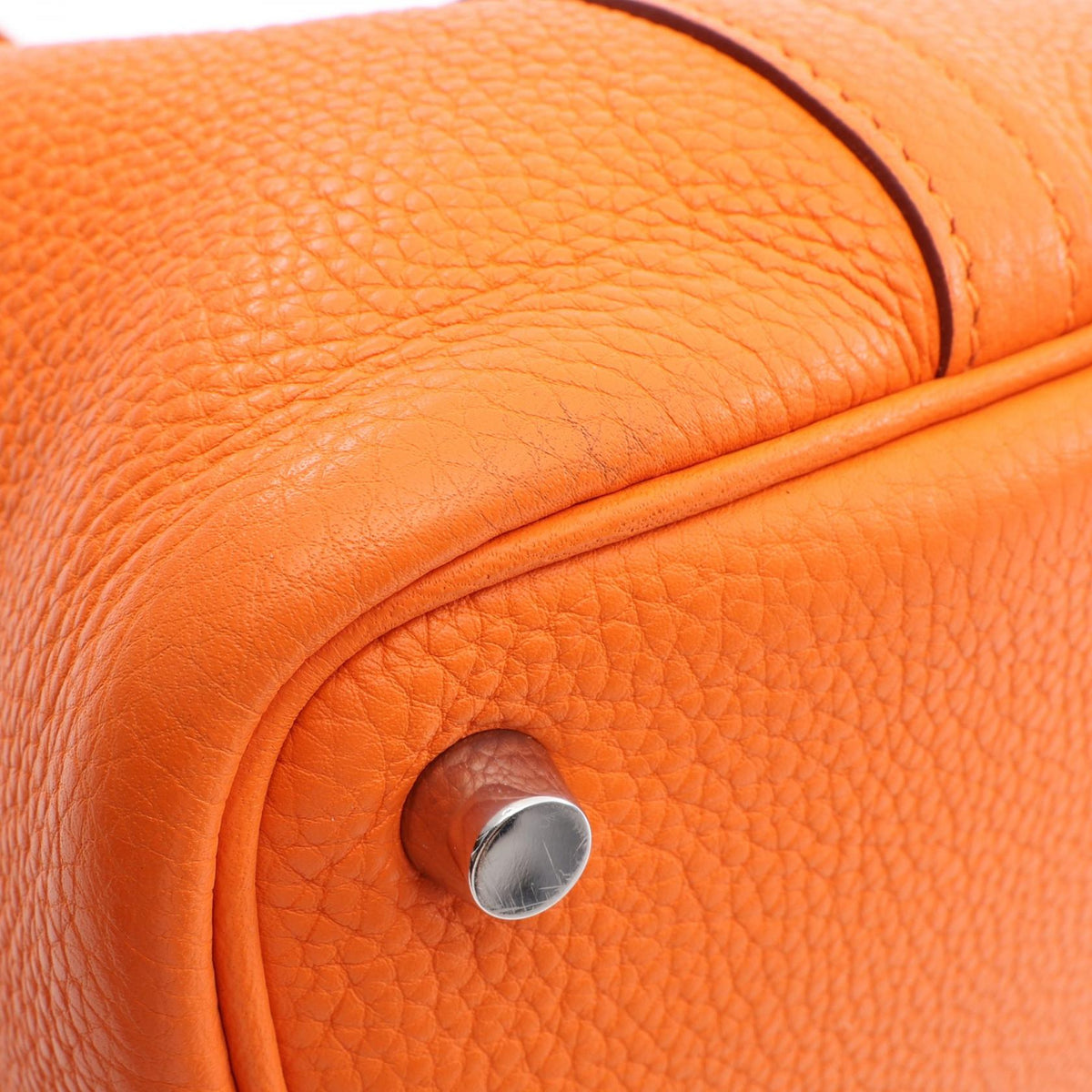 Preloved HERMES PicotinPM HandbagOrange Orange Orange Taurillon Clemence leather 2120300064620