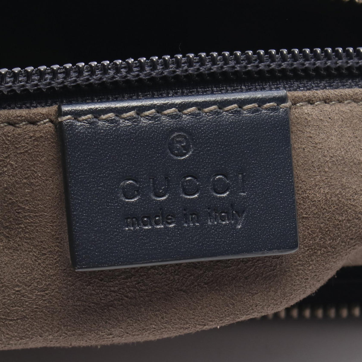 Preloved GUCCI Guccisima Shoulder Bag Navy leather 406408 2101220287337