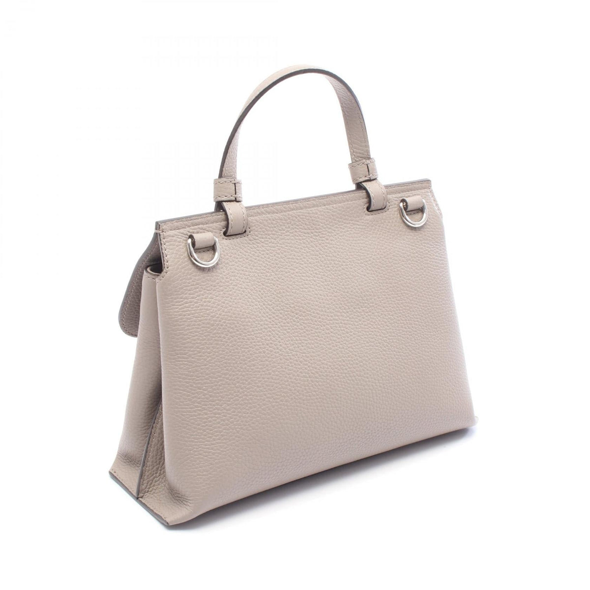 Preloved GUCCI Bamboo Daily 2-Way Bag Handbag Gray leather 370831 2101220287009