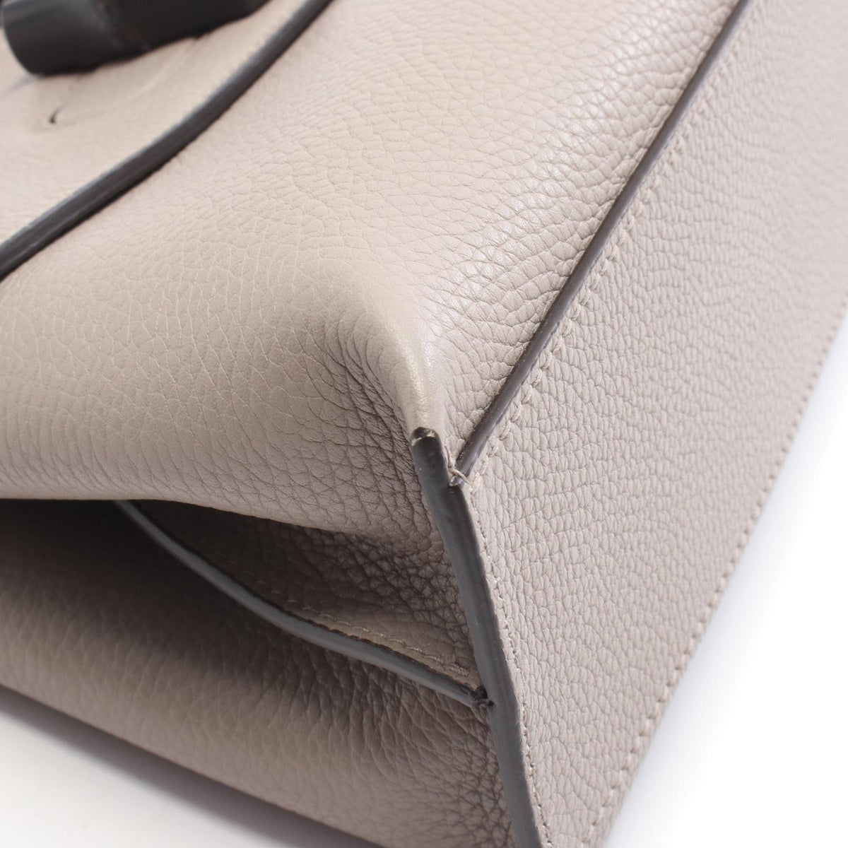 Preloved GUCCI Bamboo Daily 2-Way Bag Handbag Gray leather 370831 2101220287009