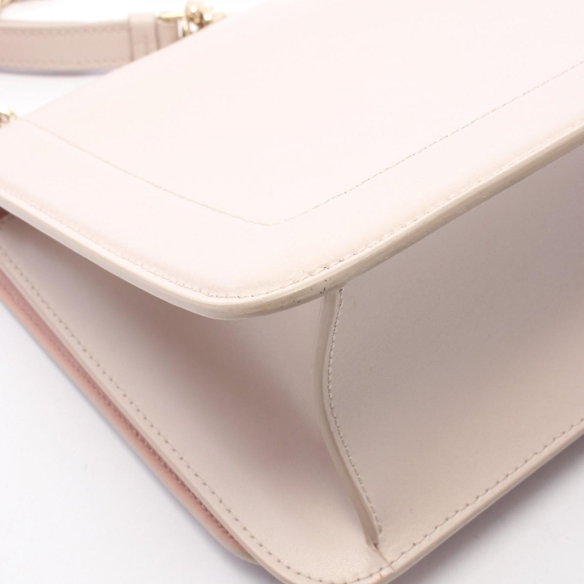 Preloved Salvatore Ferragamo Vara ribbon Shoulder Bag Beige leather 2101220287115