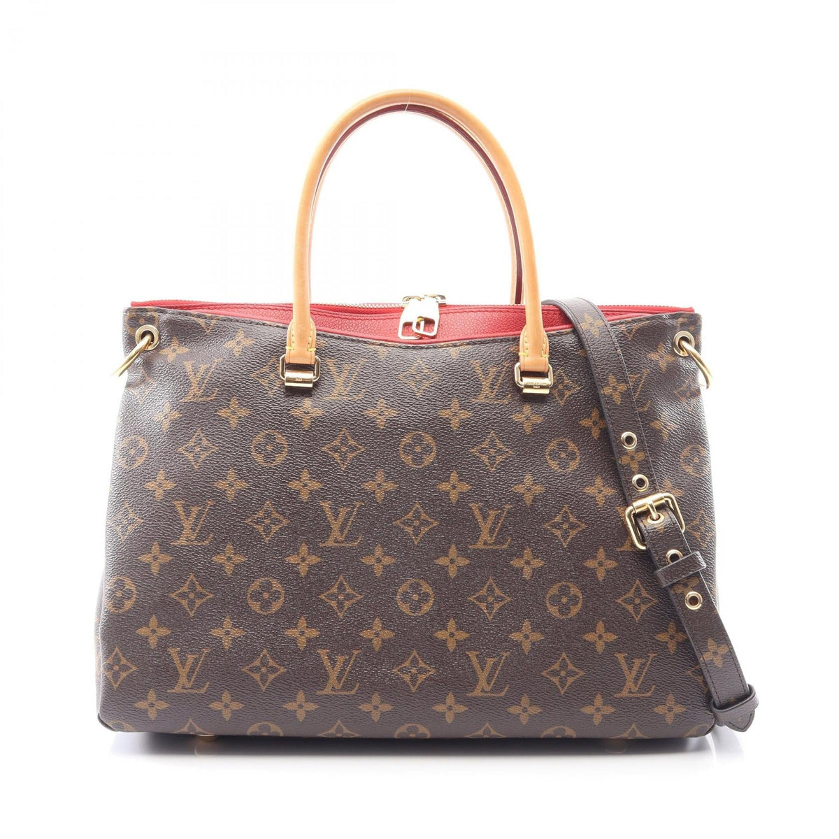 Preloved LOUIS VUITTON Paras 2WAY Cerise Brown/Red Handbag M41175 2101219672335