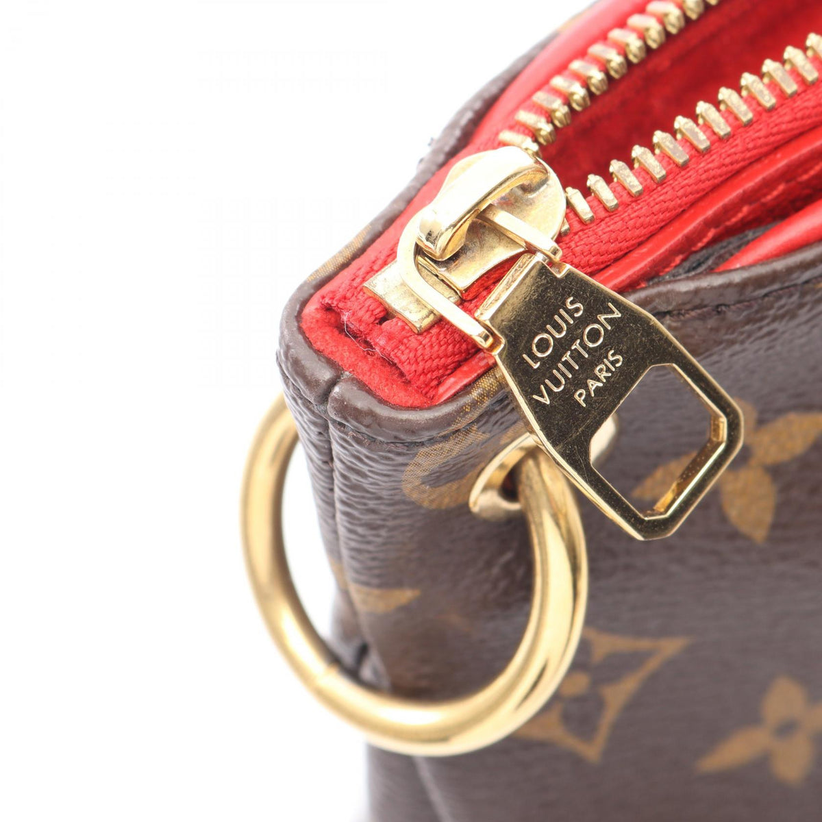 Preloved LOUIS VUITTON Paras 2WAY Cerise Brown/Red Handbag M41175 2101219672335