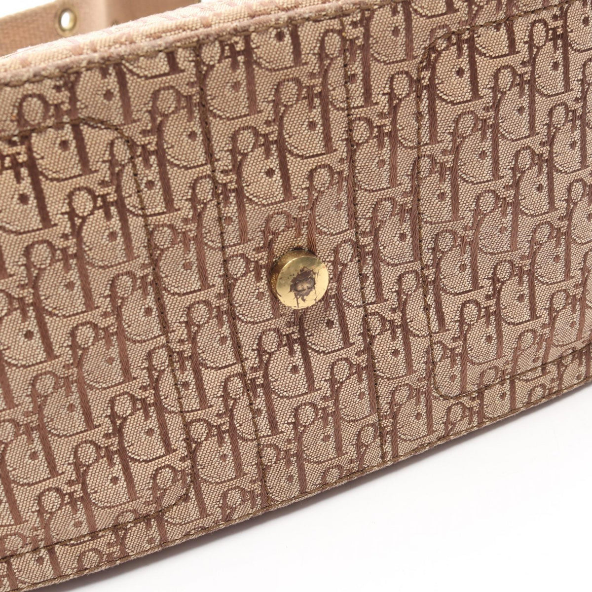Preloved Dior street chic trotter Shoulder Bag Beige/Brown canvas×leather 2101219536439