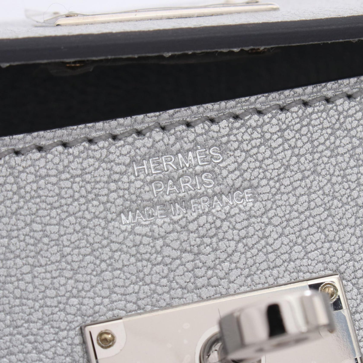 Preloved HERMES Kelly to Go Argent Shoulder Bag Silver Other×Shamkilite 2101220257958