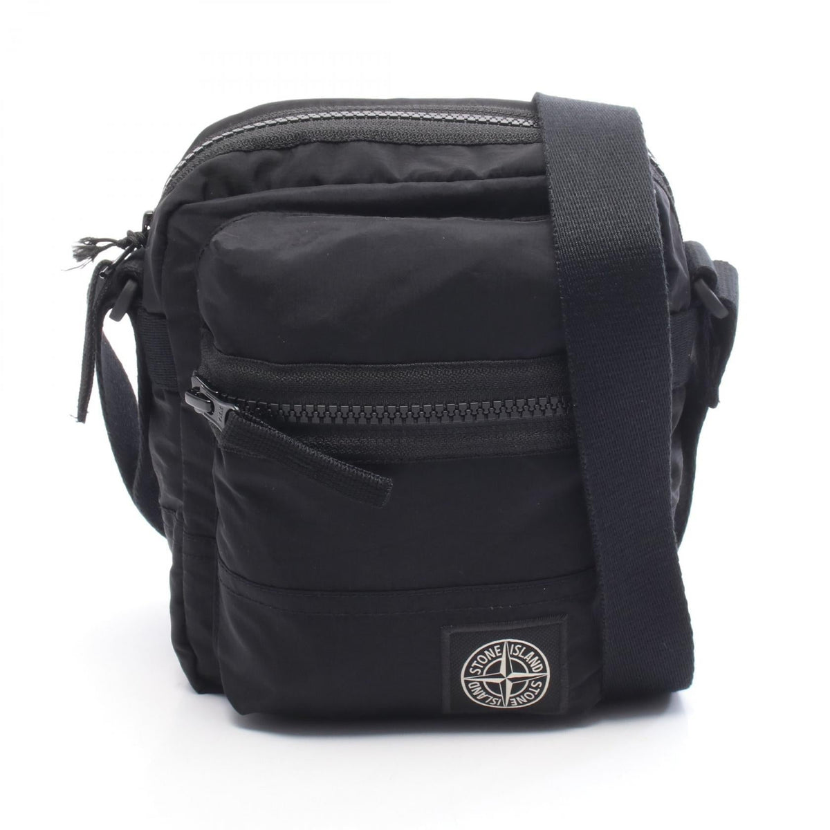 Preloved STONE ISLAND Logo patch Shoulder Bag Black Nylon L2S159200015V0029 2101220283964