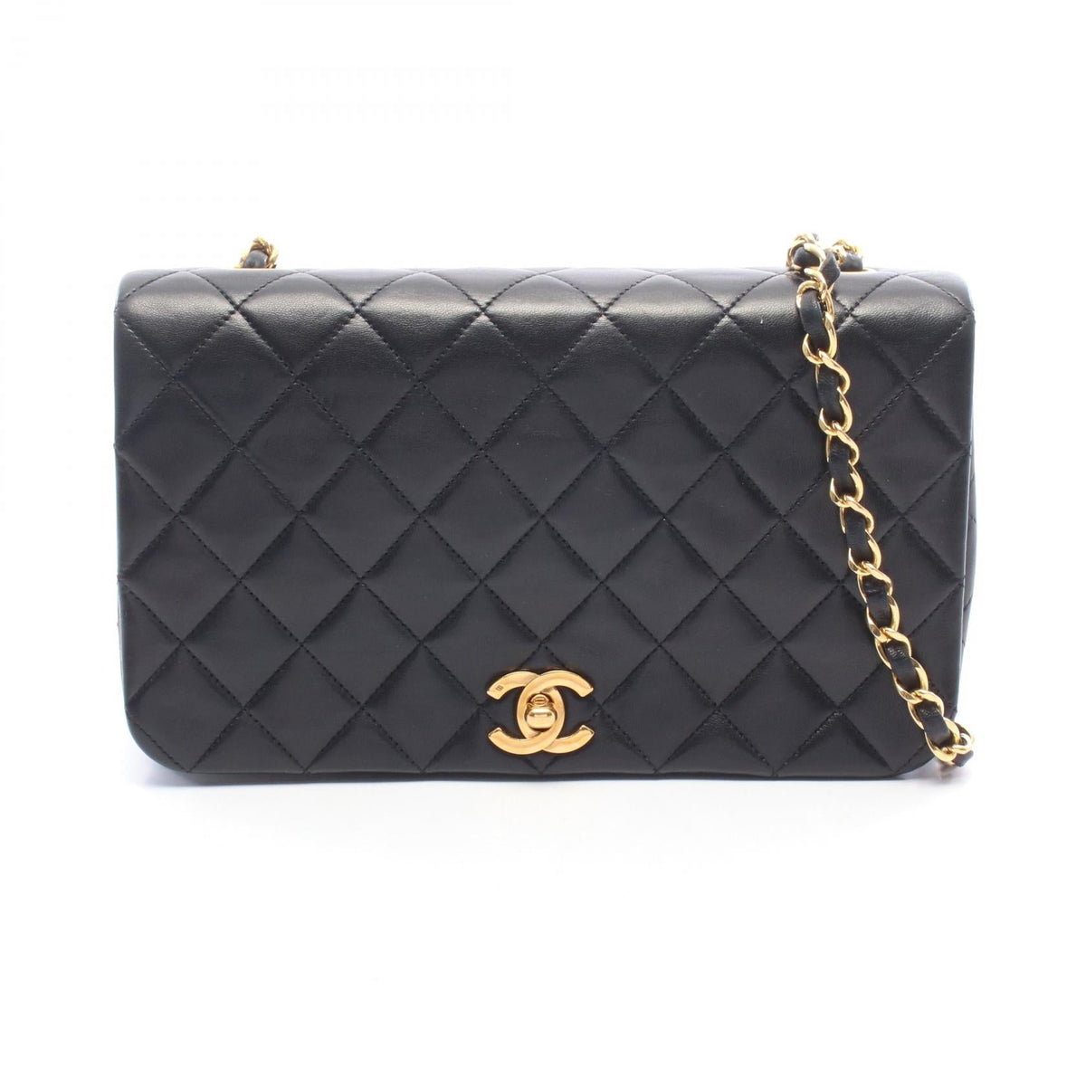 Preloved CHANEL Black Full flap Matelasse Lambskin (sheep leather) 2101220285098