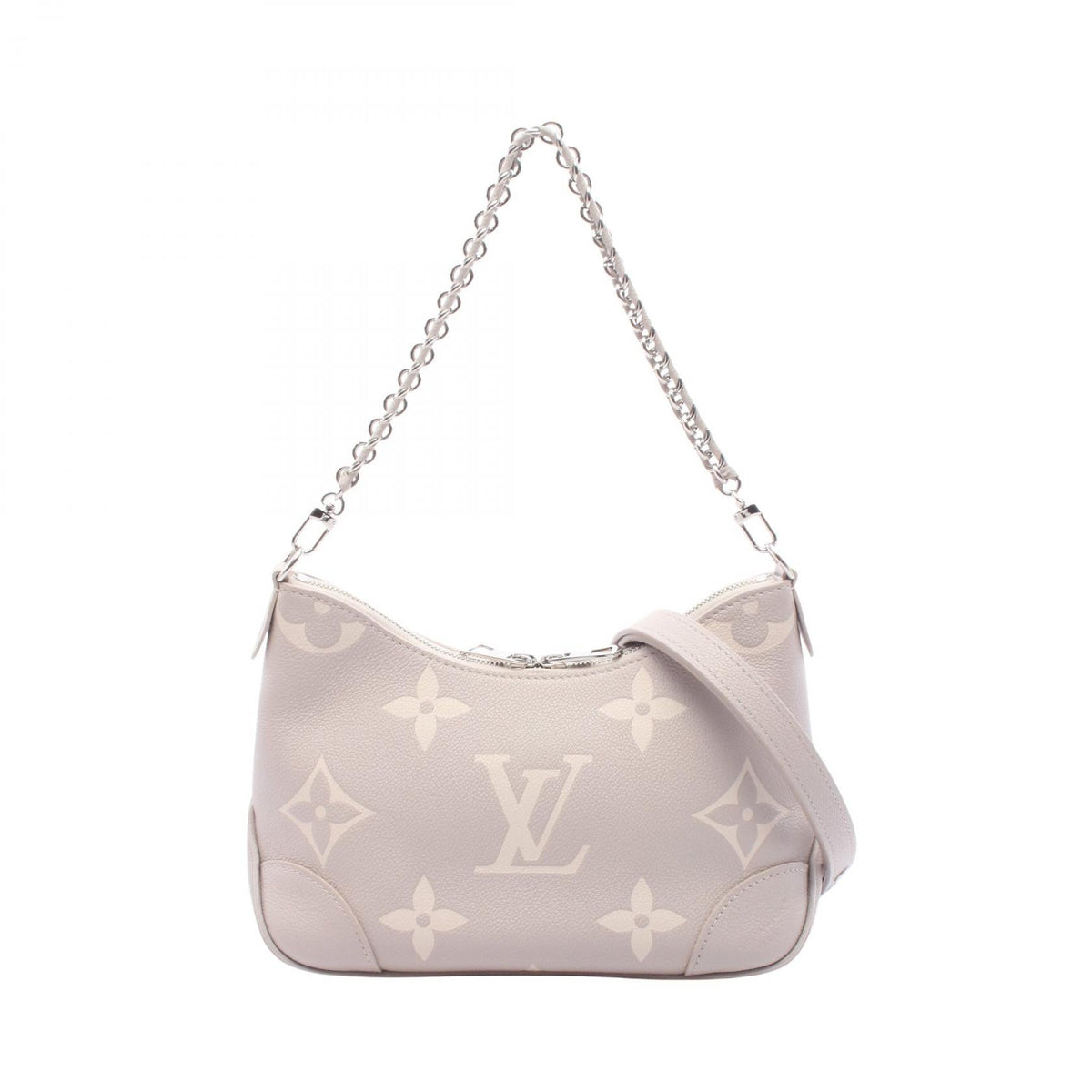 Preloved LOUIS VUITTON Boulogne NM Bicolor Monogram Empreinte Brume White Quartz 2WAY Gres Gray/Beige Handbag M14211 21076011