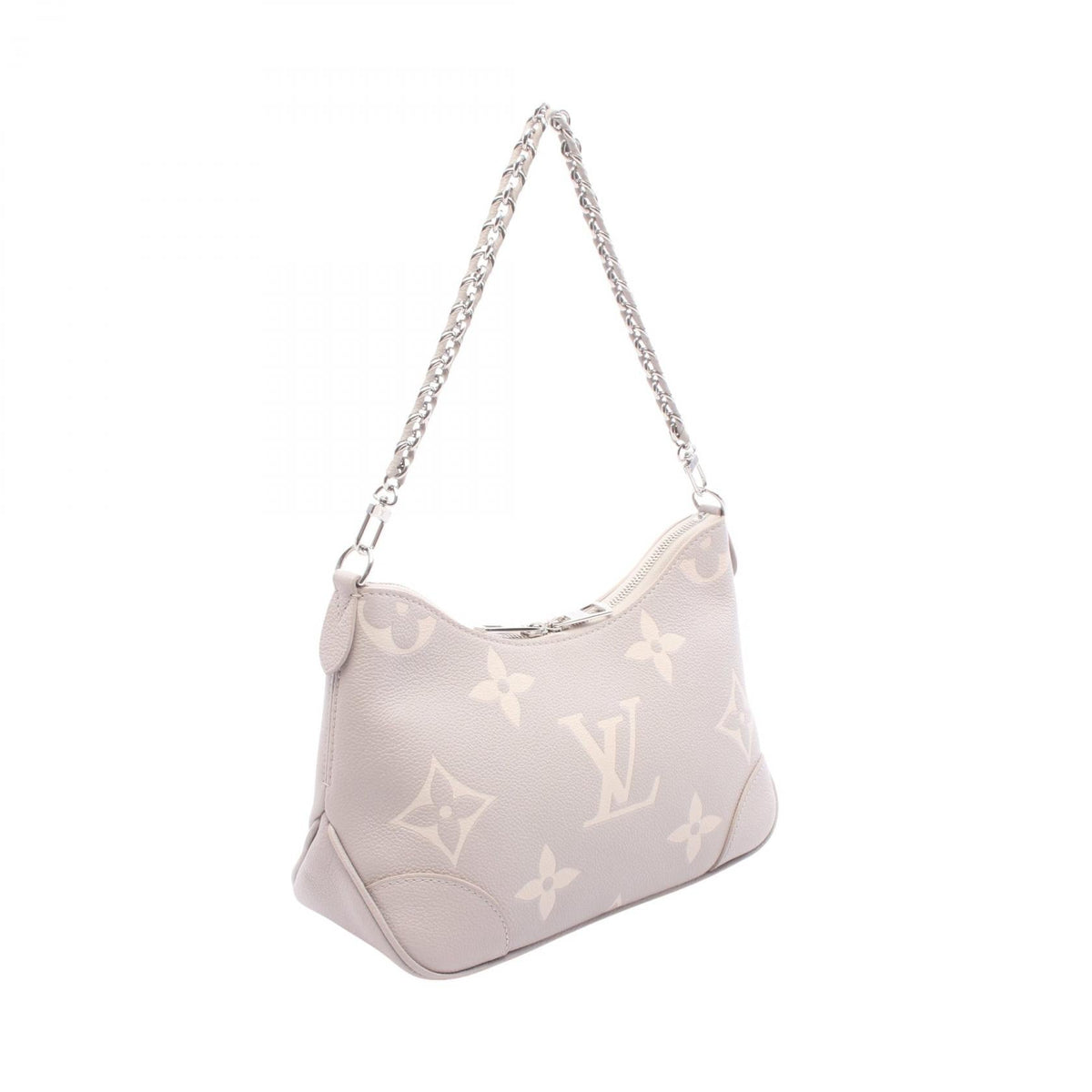 Preloved LOUIS VUITTON Boulogne NM Bicolor Monogram Empreinte Brume White Quartz 2WAY Gres Gray/Beige Handbag M14211 21076011