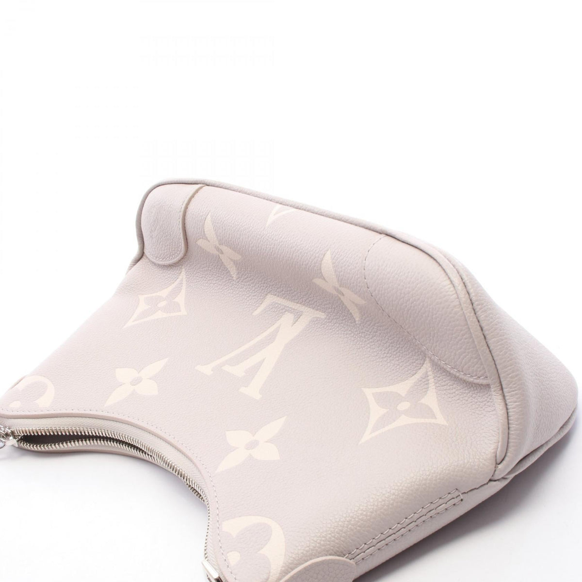 Preloved LOUIS VUITTON Boulogne NM Bicolor Monogram Empreinte Brume White Quartz 2WAY Gres Gray/Beige Handbag M14211 21076011