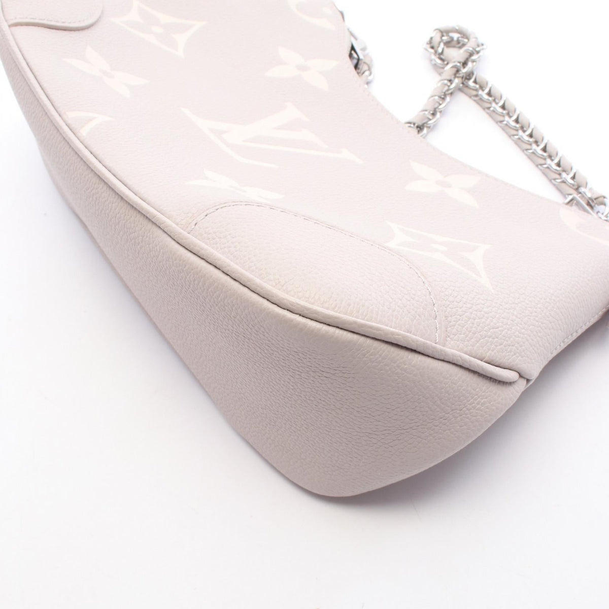 Preloved LOUIS VUITTON Boulogne NM Bicolor Monogram Empreinte Brume White Quartz 2WAY Gres Gray/Beige Handbag M14211 21076011