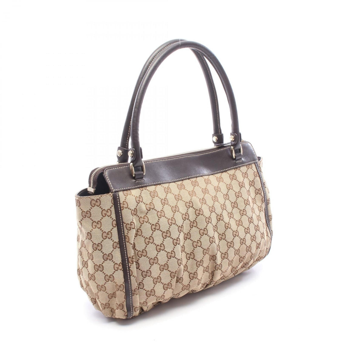 Preloved GUCCI Abbey GG canvas Tote Bag Beige/Brown canvas×leather 189831 2101220287276