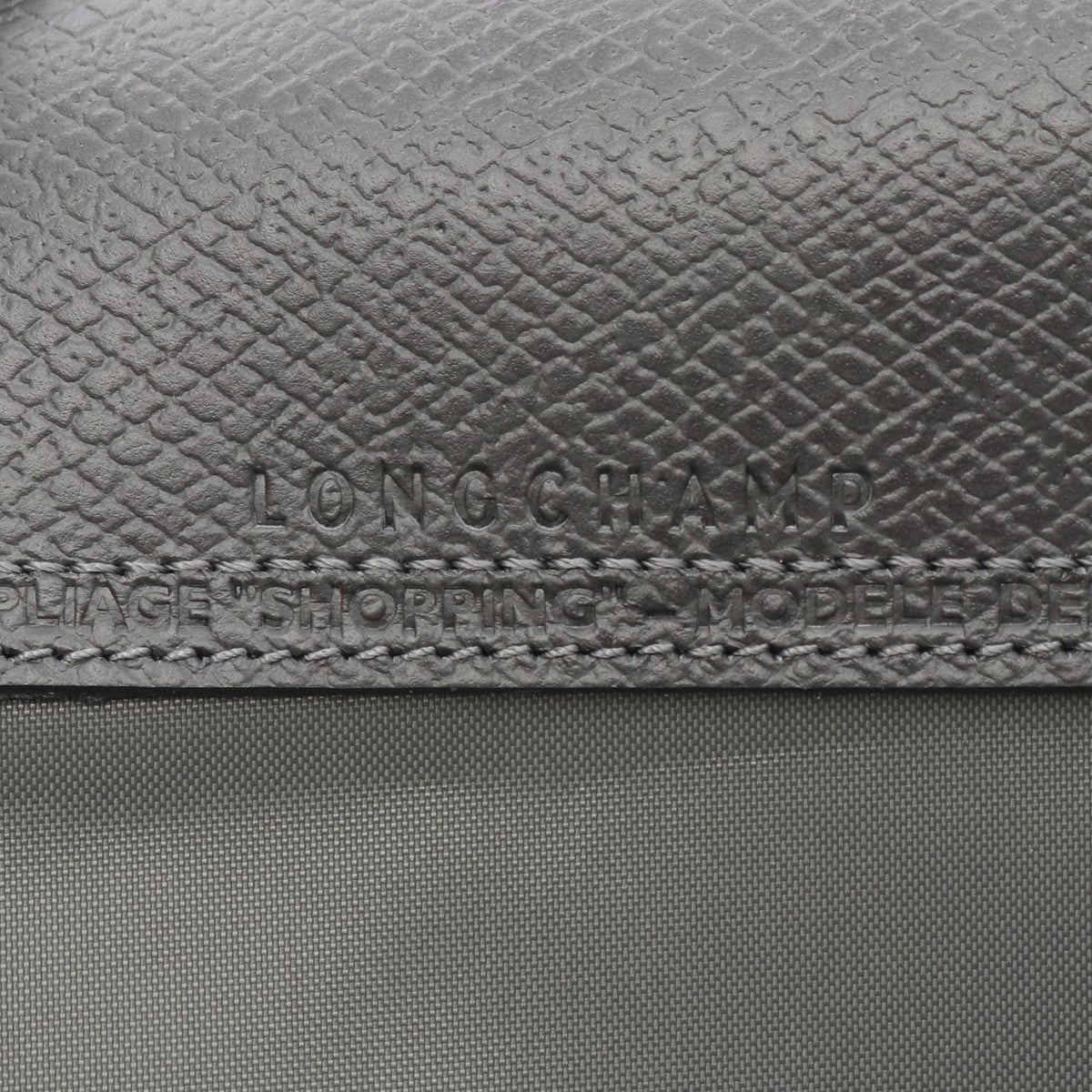 Preloved Longchamp Le Pliage Green L Shoulder Bag Gray canvas×leather L1899919P66 2101220295196