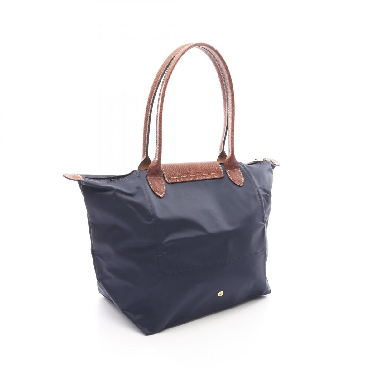 Preloved Longchamp Le Pliage Original L Tote Bag Navy/Brown canvas×leather L1899089P68 2101220294854