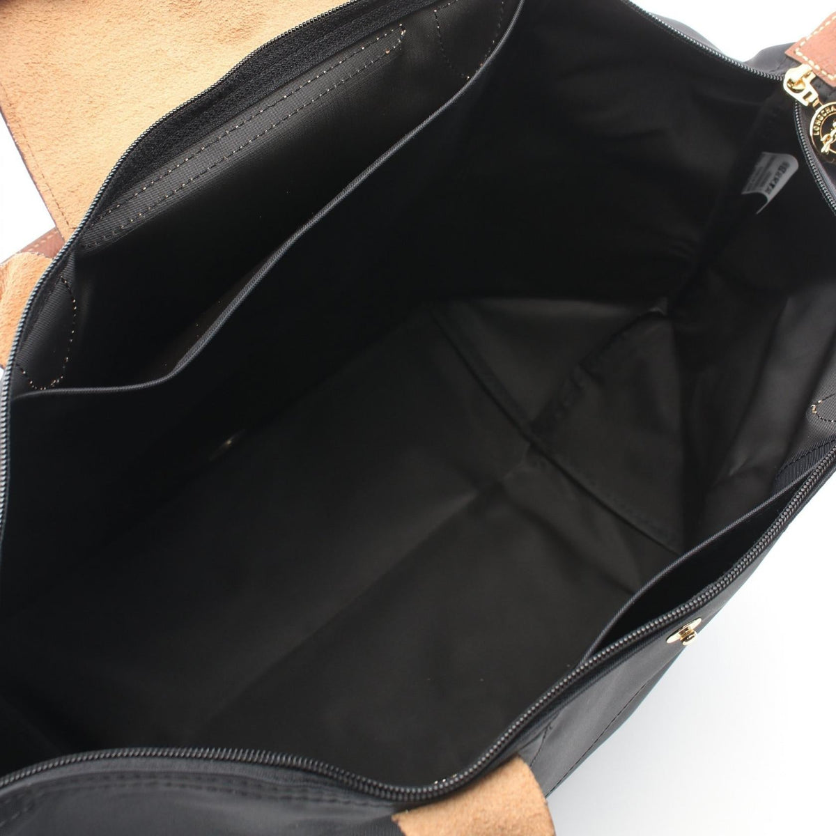 Preloved Longchamp Le Pliage Original L Tote Bag Black/Brown canvas×leather L1899089001 2101220294786
