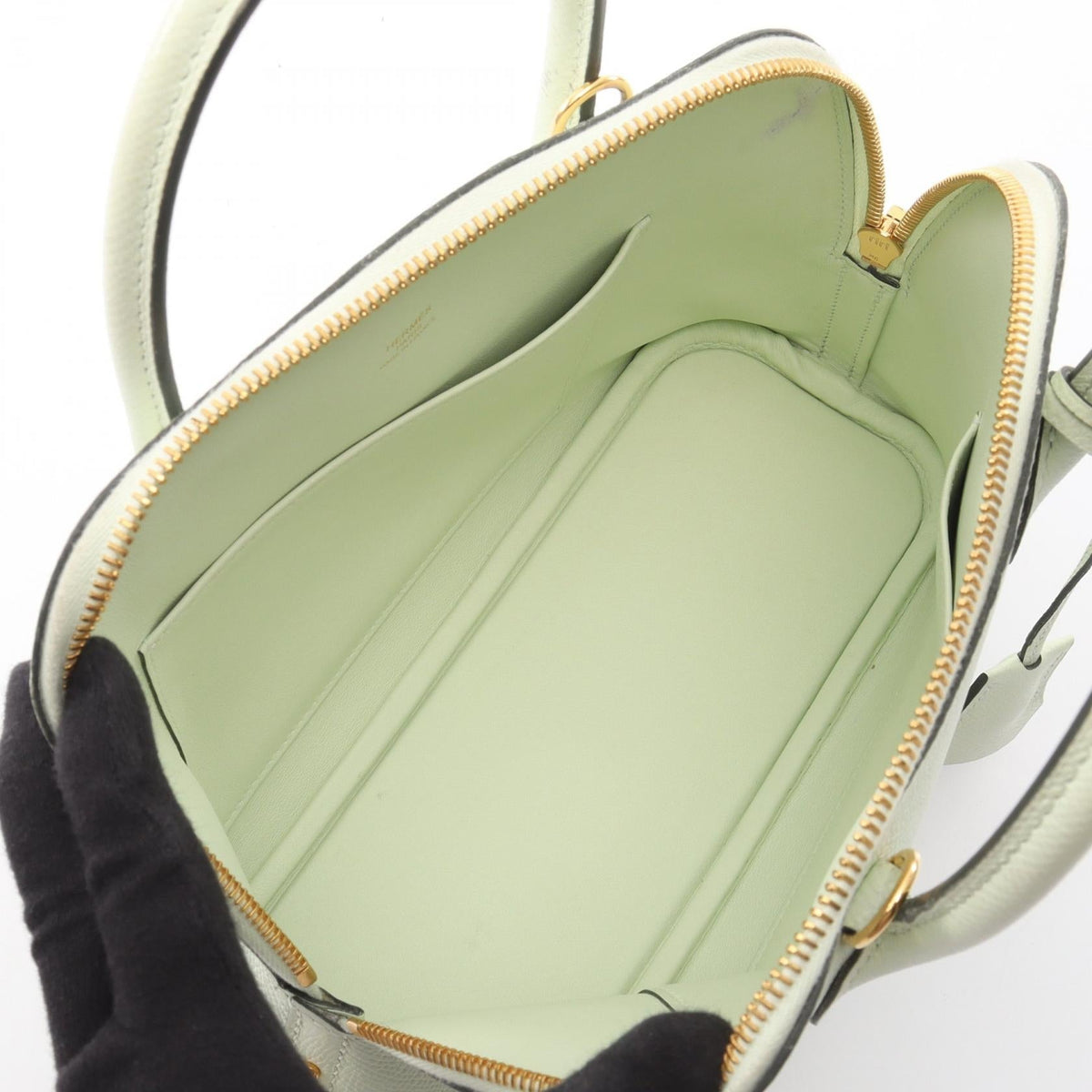 Preloved HERMES Bolide1923 25 Vert Fizz 2WAY Handbag Green Epsom Other×Epsom 2104102549462