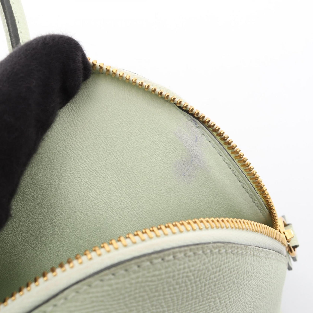 Preloved HERMES Bolide1923 25 Vert Fizz 2WAY Handbag Green Epsom Other×Epsom 2104102549462