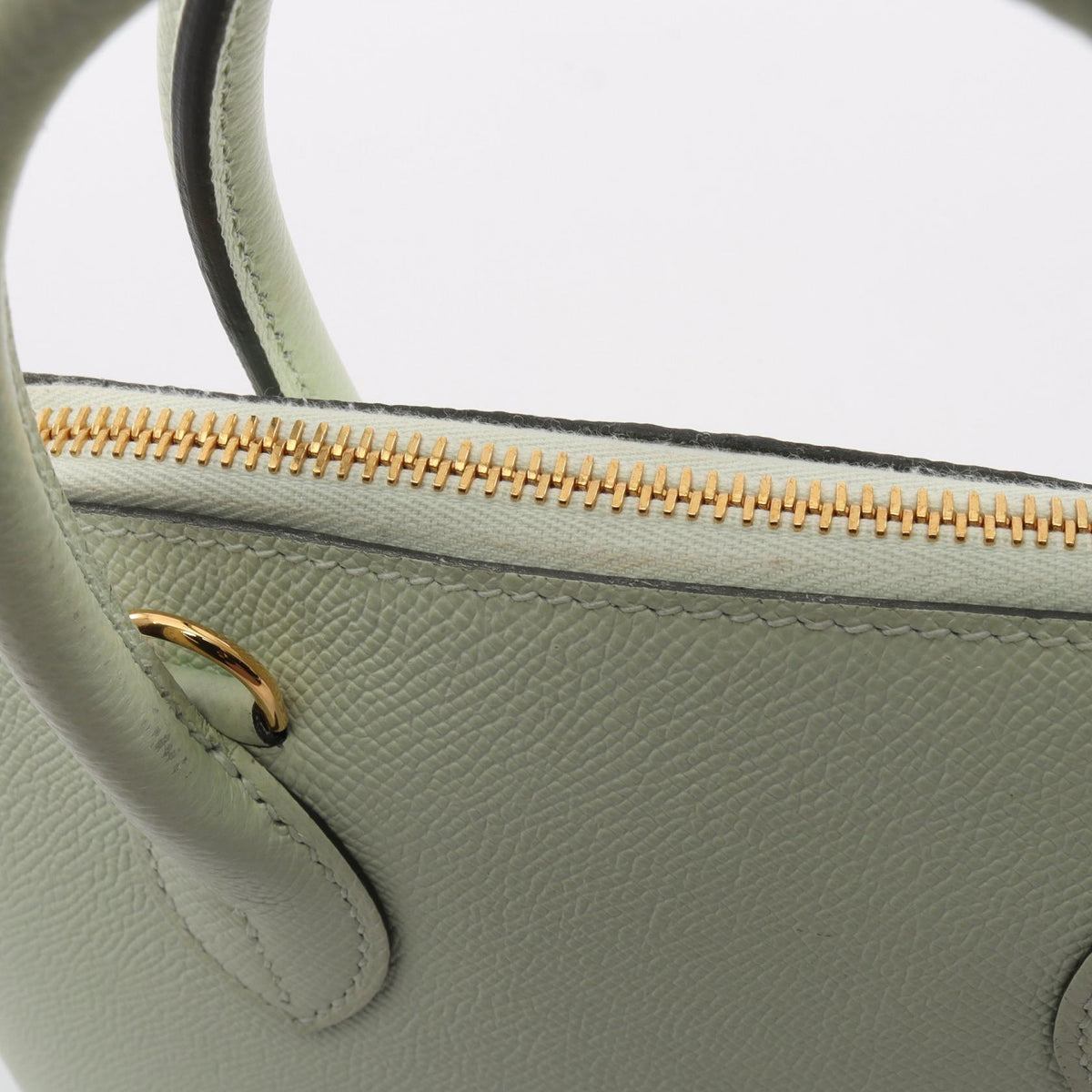 Preloved HERMES Bolide1923 25 Vert Fizz 2WAY Handbag Green Epsom Other×Epsom 2104102549462