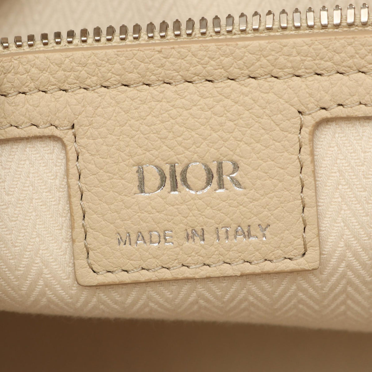 Preloved Dior Normandy Medium 2WAY Tote Bag Beige leather 2101220287351