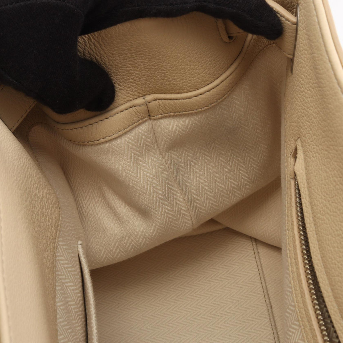 Preloved Dior Normandy Medium 2WAY Tote Bag Beige leather 2101220287351