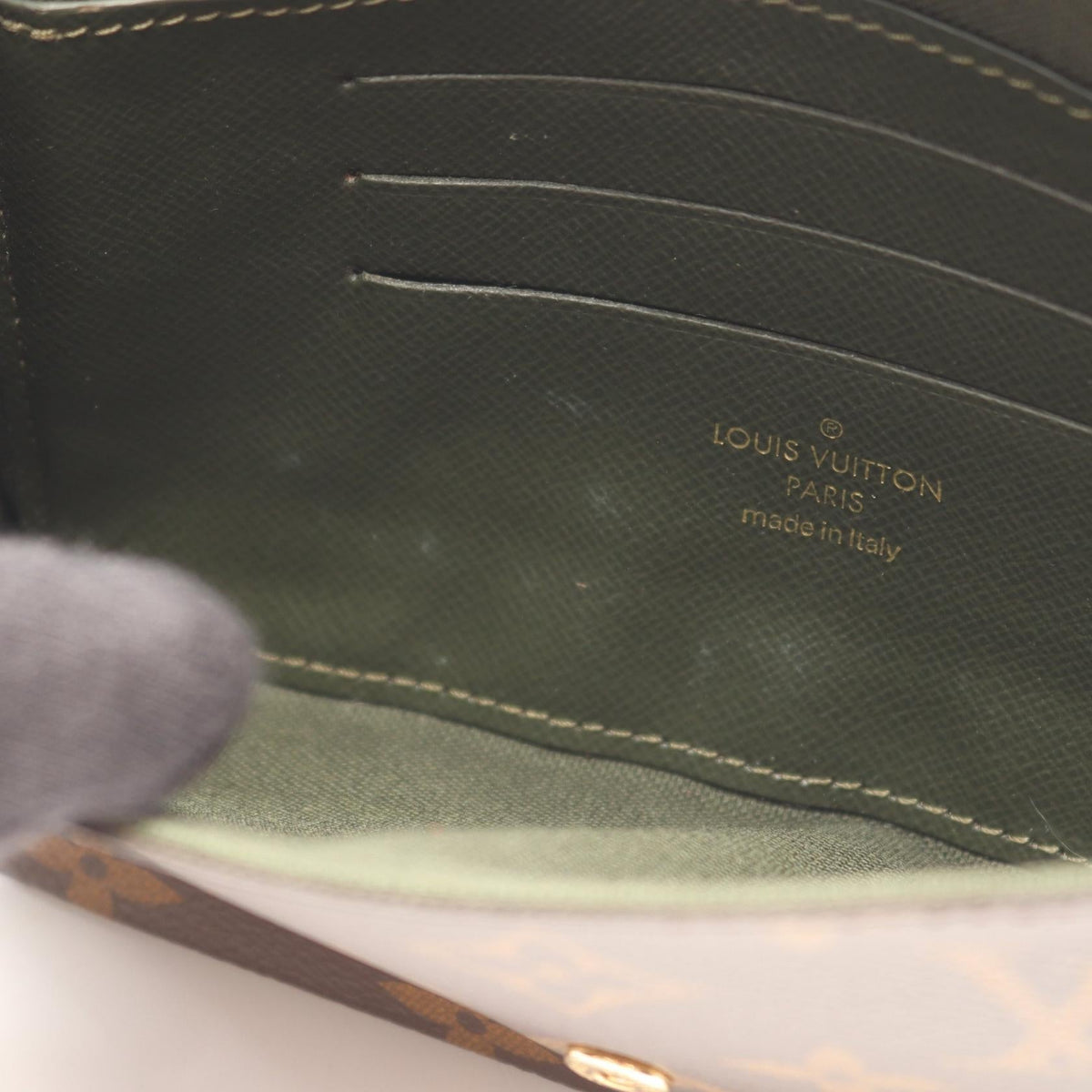 Preloved LOUIS VUITTON Mullty Pochette Felicie Monogram Brown/Green Shoulder Bag M80091 2107400263443
