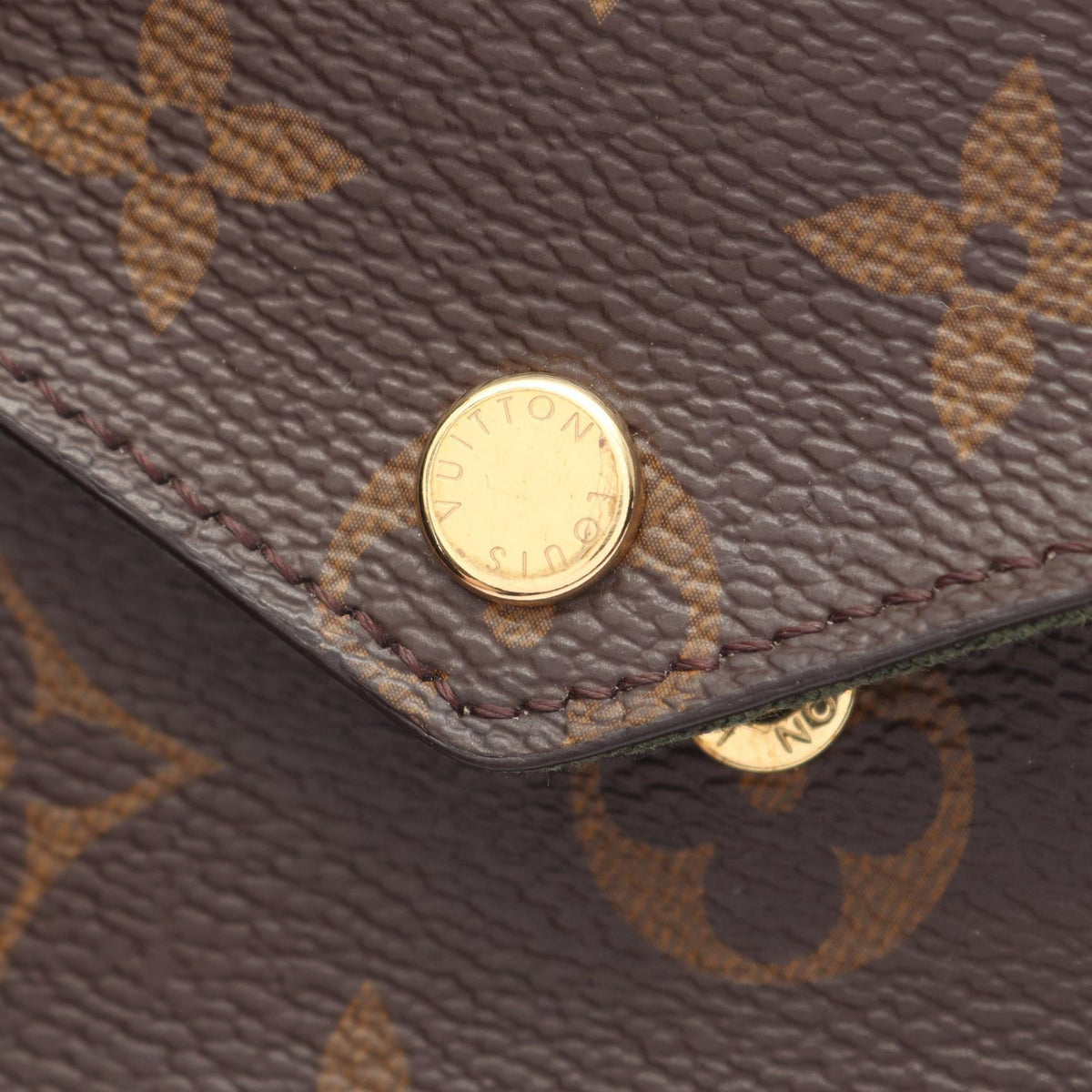 Preloved LOUIS VUITTON Mullty Pochette Felicie Monogram Brown/Green Shoulder Bag M80091 2107400263443