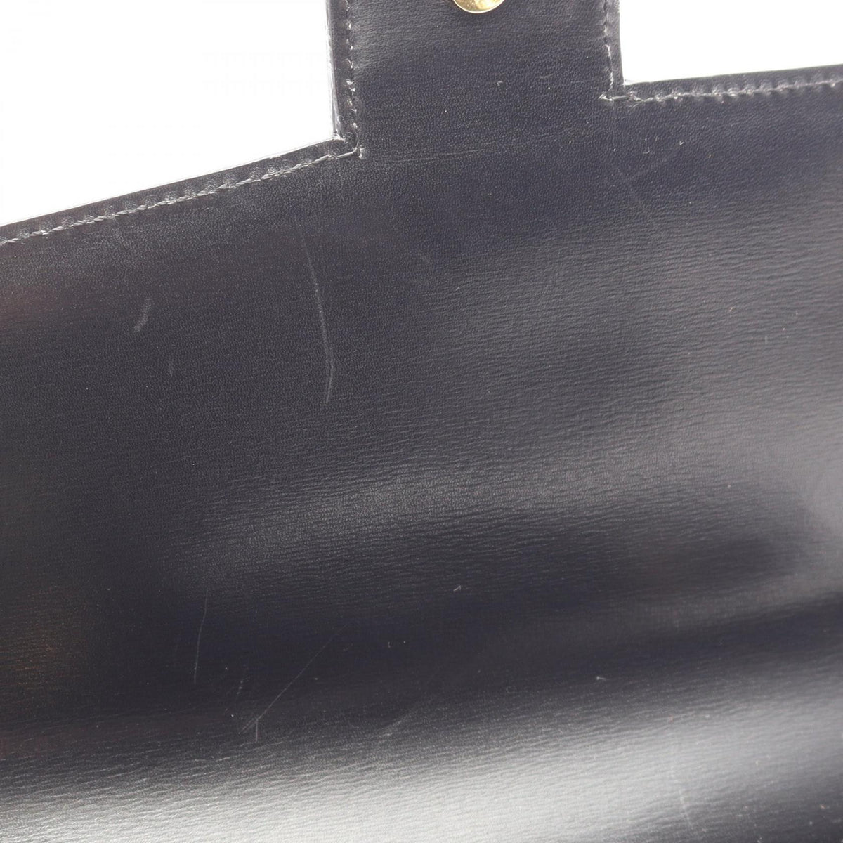 Preloved CELINE Hose carriage Shoulder Bag Black leather 2101220288655