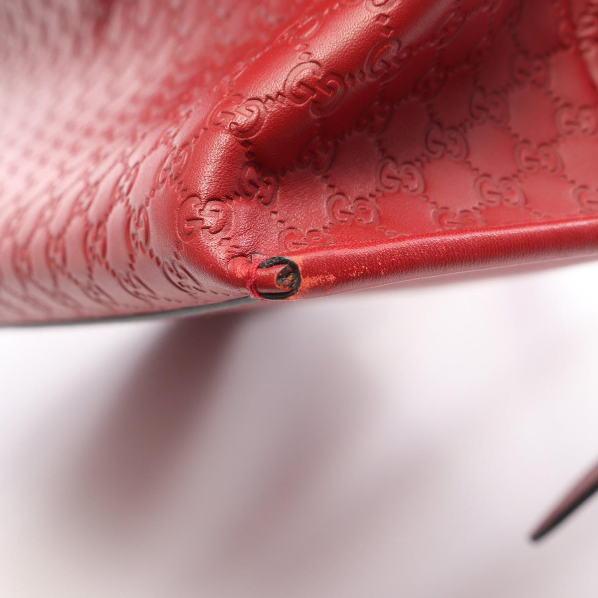 Preloved GUCCI Micro Guccisima Rucksack Backpack Red leather 607993 2101220288464