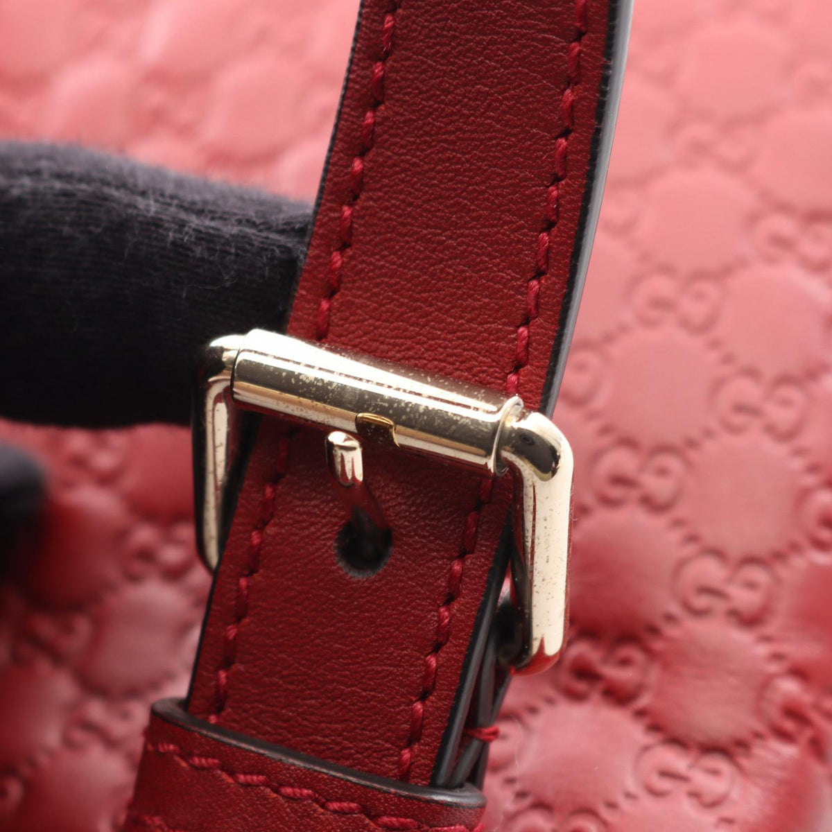 Preloved GUCCI Micro Guccisima Rucksack Backpack Red leather 607993 2101220288464