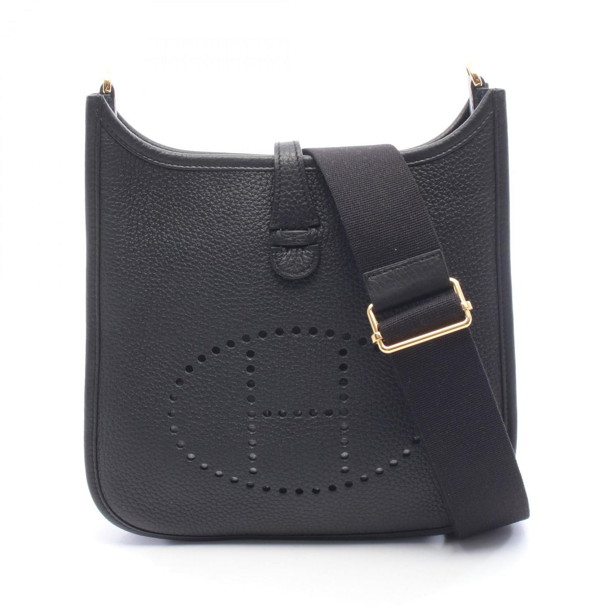 Preloved HERMES Evelyne23 Shoulder Bag Black Taurillon Clemence Other×Taurillon Clemence 2104102552387