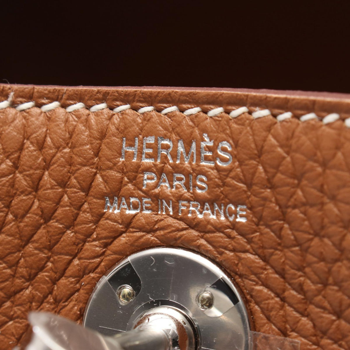 Preloved HERMES Lindy Mini Gold Shoulder Bag Brown Taurillon Clemence Other×Taurillon Clemence 2118700092213